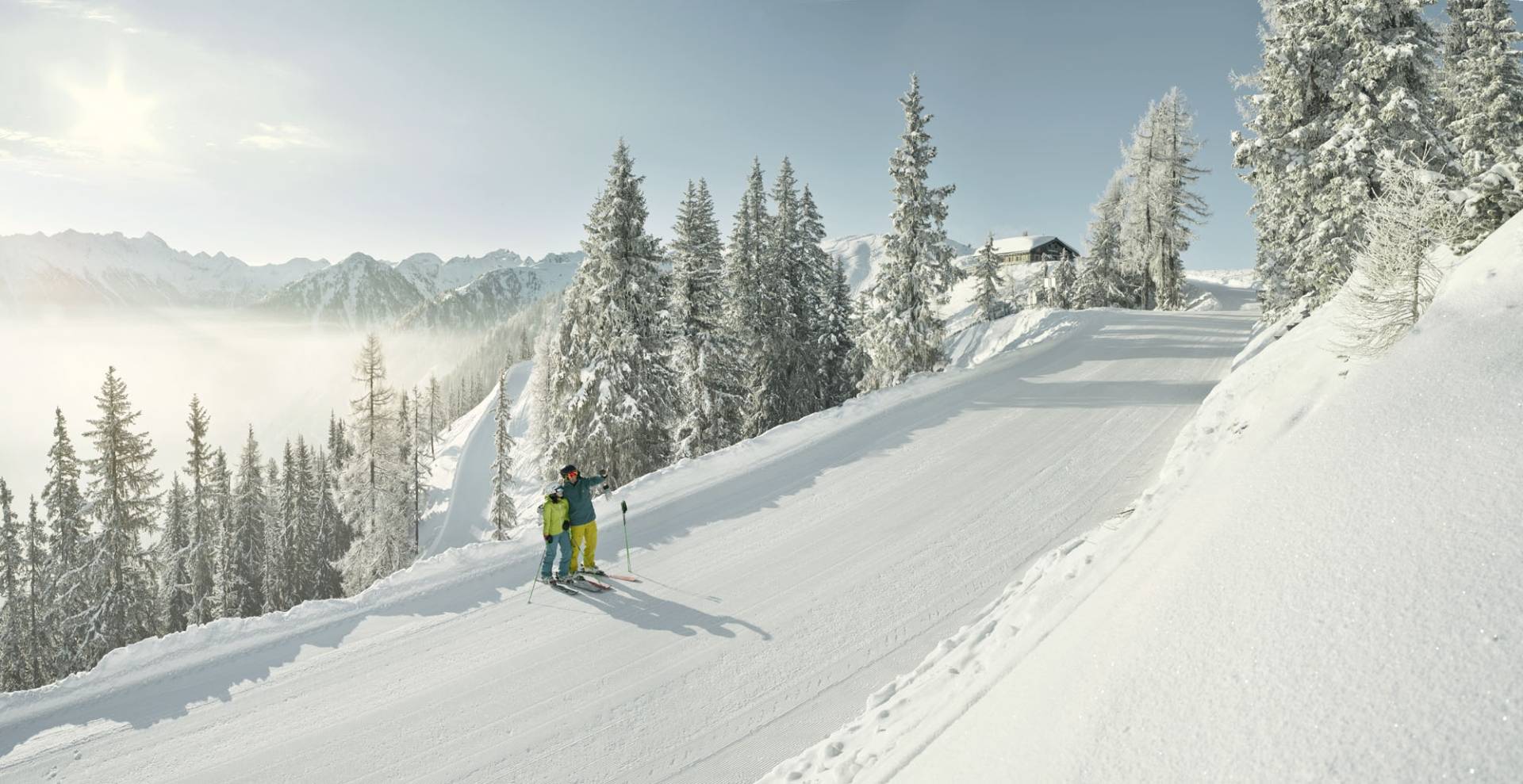 skifahren burgfellnerhof winterurlaub foto